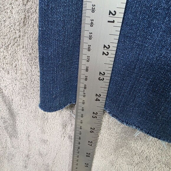 Womens Wrangler Blue Denim Corset Playsuit Strapless Smocked Back Side Zip L - Picture 8 of 12